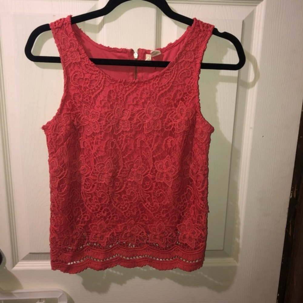 Japna Lace Orange Tank Top